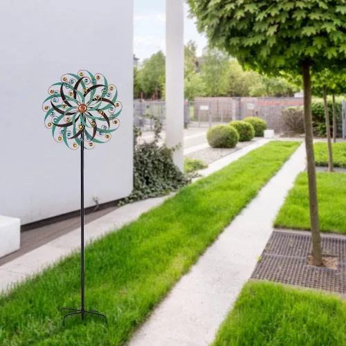 Vista 7 de Stargarden Molinillos de Viento de Metal Grandes para Exteriores, Arte de Metal para Patio, Esculturas de Viento y Molinillos para Decoraciones
