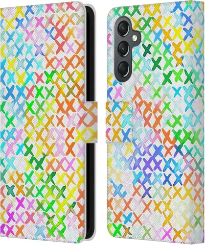 Vista 181 de Head Case Designs Officially Licensed Ninola Brushstrokes Multi Colorful Leather Wallet Case Compatible with Samsung Galaxy A07 4G