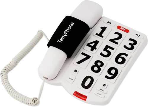 Vista 8 de Teléfono de botón grande para personas mayores, teléfono fijo con cable, botones grandes y marcación de un solo toque para personas con discapacidad