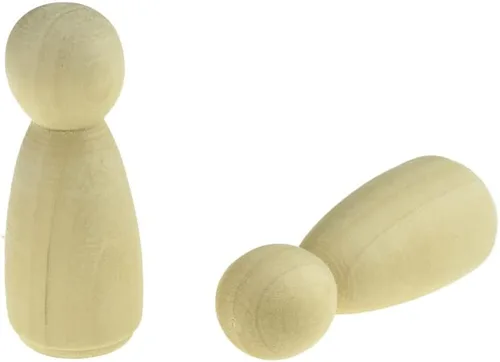 Vista 9 de HAHIYO 1.4 pulgadas, 25 unidades de muñecas de madera con forma de papá, muñecas de madera sin terminar, figuras de madera, cuerpos de muñeca
