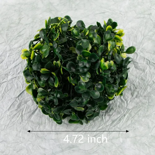 Vista 6 de Azure Zone, Paquete de 6 bolas artificiales de boj de 4 pulgadas para plantas verdes decorativas para jardín y hogar