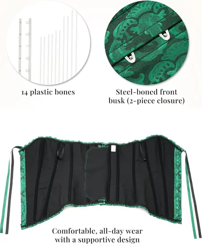 Vista 135 de SZIVYSHI Corsé para mujer, lencería moldeadora, body con cintura de encaje