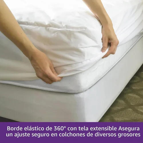 Vista 7 de Protector de colchón impermeable tamaño California King, funda de colchón estilo sábana bajera, hipoalergénico, transpirable, sin ruido, protege