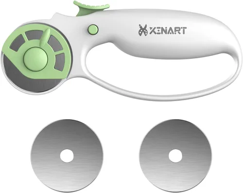 Vista 2 de XINART Cortador giratorio de 1.77 pulgadas para bloqueo de seguridad de tela, ergonómico, clásico, cómodo, de tela, cortador giratorio pequeño