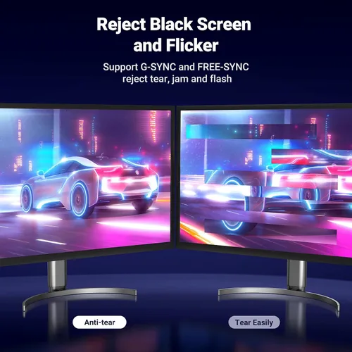 Vista 6 de UGREEN Cable DisplayPort 8K, DP 1.4 Cable DisplayPort compatible con 8K@60Hz, 4K@240Hz, FreeSync, G-Sync, HDR, 32.4Gbps para HDTVs, pantallas