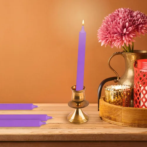 Vista 5 de Axiom Juego de 4 Velas - 10 Pulgadas Anti Goteo - Velas Altas Sin Perfume y Sin Humo - 9 Horas de Quemado - Velas Cónicas para el Hogar, Cenas