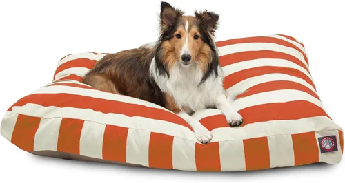 Vista 9 de Majestic Pet Cama rectangular grande para perros con rayas lavable, cama antideslizante y cómoda para mascotas, cama para perros con funda extraíble
