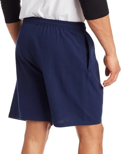 Vista 2 de Hanes Pantalones cortos deportivos para hombre, pantalones cortos de algodón favoritos, pantalones cortos de punto con bolsillos, pantalones cortos