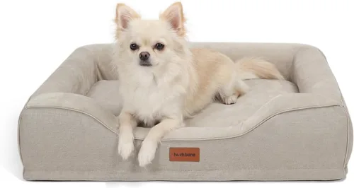 Vista 18 de Cama ortopédica para perros pequeños, sofá de espuma viscoelástica de gel refrescante para mascotas con funda extraíble lavable, cojín de espuma
