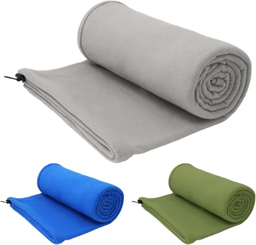 Vista 7 de Forro polar para saco de dormir, 75 pulgadas de largo con cremallera de microfibra de forro polar de viaje, saco de dormir individual, manta