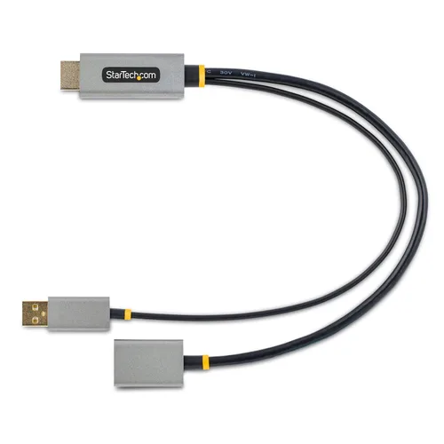 Vista 6 de StarTech - Cable HDMI 2.0 a DP 1.2 activo de 1 pie, 4K 60Hz, HDR, alimentado por USB