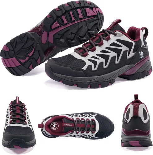Vista 5 de CAMELSPORTS Zapatos de senderismo para mujer, impermeables, ligeros, antideslizantes, transpirables, para exteriores, para senderismo y caminar