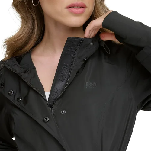Vista 5 de DKNY Cortavientos Performance Cargo Longline para mujer