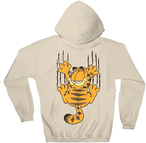 Vista 2 de Ripple Junction Garfield - Sudadera con capucha para hombre, con gráfico frontal y trasero, con bolsillo frontal, con licencia