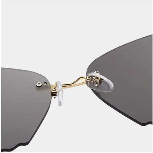 Vista 4 de Gafas de sol de mariposa para mujereshombres de gran tamaño sin montura gafas de lujo tendencia ojo de gato gafas de sol Streetwear UV400
