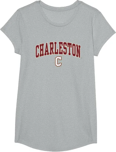 Vista 17 de Charleston Cougars Arch Over Logo - Camiseta con licencia oficial, Negro