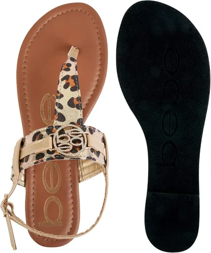 Vista 5 de bebe Sandalias para niña Sandalias de tanga con correa de leopardo con velcro Lindas sandalias para niñas con correa de talón