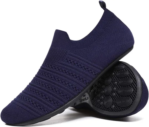 Vista 23 de QZKDM - Pantuflas ligeras antideslizantes para casa, para ponerse sin ayuda, para caminar descalzo, para ejercicio en casa y yoga, para hombres
