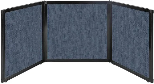 Vista 23 de Versare Pantalla plegable de mesa Partición de 3 paneles Divisor de espacio de trabajo portátil ligero Negro 78 x 24 pulgadas