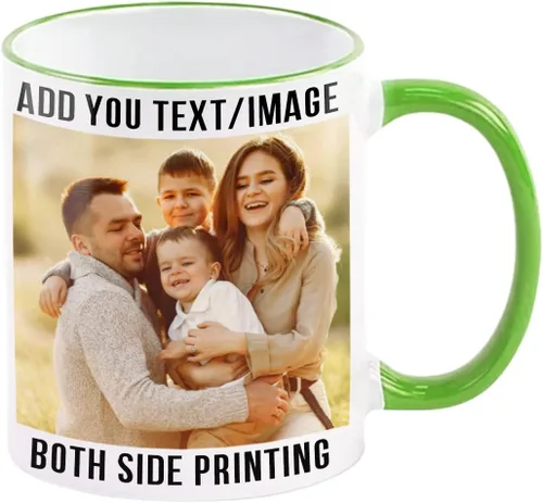 Vista 20 de Taza de café personalizada, regalo personalizado, taza de cerámica con foto, imágenes o texto, novedad de tazas personalizadas, perfecta para rojo