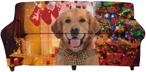 Vista 29 de Horeset Snowy Tree - Funda de sofá para 2 cojines, decoración del hogar, funda protectora de muebles para perro, impermeable y lavable Árbol nevado