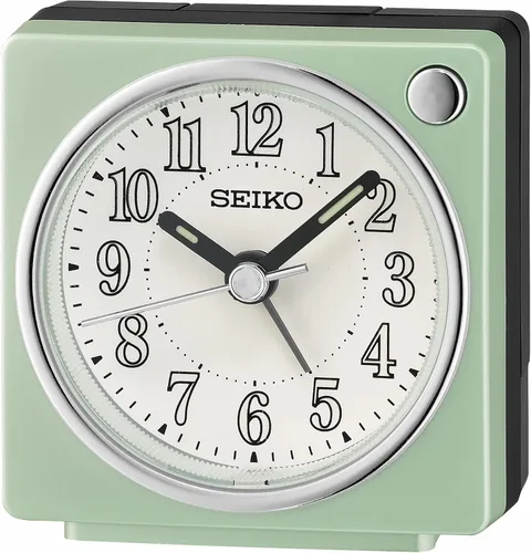 Vista 5 de SEIKO Fuji II - Reloj despertador para dormitorio, color rojo oscuro metálico