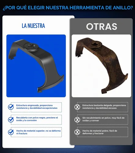 Vista 9 de Herramienta de anillo de bloqueo de tanque de combustible, remitentes de bomba de combustible, herramienta de instalación para Chrsyler Dodge Ford