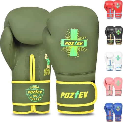 Vista 9 de Guantes de boxeo para hombres y mujeres, guantes de entrenamiento profesionales para sparring, entrenamiento de bolsa pesada, guantes de enfoque