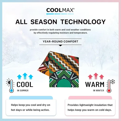 Vista 3 de PAX Coolmax - Pañuelo deportivo, polaina para el cuello, diadema, pasamontañas, bufanda mágica, protección solar UV, transpirable, elástico