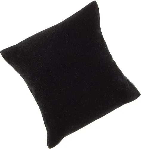 Vista 2 de Juvale Paquete de 12 almohadas de terciopelo para exhibición de joyas 3 x 3 pulgadas color negro