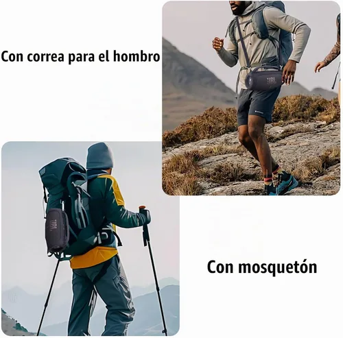 Vista 7 de Funda de silicona compatible con JBL Charge 5 Altavoz Bluetooth portátil impermeable (Cubierta de silicona negra)