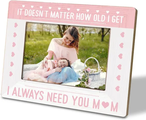 Vista 12 de Regalos para mamá de parte de hija e hijo, To My Mom Thank You For Being Such an Important Piece of My Life Love You Forever; marco de fotos
