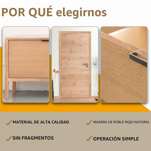 Vista 5 de GSCIT Club - Bandas de borde de chapa de roble rojo, rollo de 3/4 de pulgada x 10 pies, prepegadas, flexibles, bandas de cinta de madera real