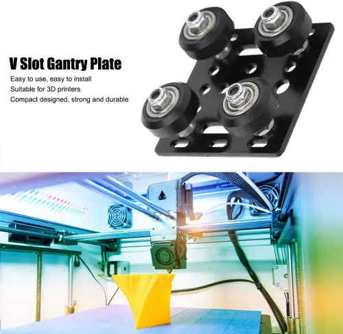Vista 3 de Placa de rueda en V 2020, Placa de pórtico,Accesorios de impresora de aluminio