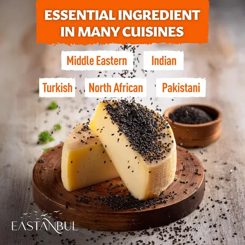 Vista 6 de Eastanbul Semillas de Nigella, semillas de comino negro, comino negro entero, sabrosas, naturales, también conocidas como Nigella Sativa y Kalonji