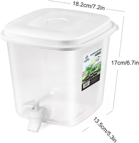 Vista 7 de Dispensador de bebidas de plástico de gran capacidad, dispensador de bebidas de 3,5 L, dispensador duradero, refrigerador, cubo de bebidas, uso