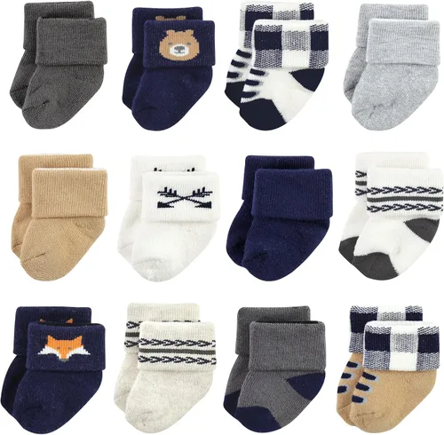 Vista 69 de Hudson Baby - Calcetines de algodón para bebés recién nacidos y Terry para niñas bebés
