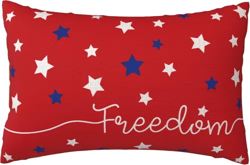 Vista 44 de Fundas de almohada de lino del 4 de julio de 1776, funda de almohada de lino para el Día de la Independencia, decoración de funda de almohada