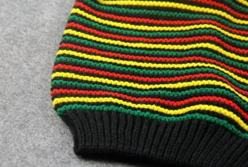 Vista 5 de ganesha Gorro de invierno unisex de Jamaica Reggae Rainbow Stripes, Arco iris