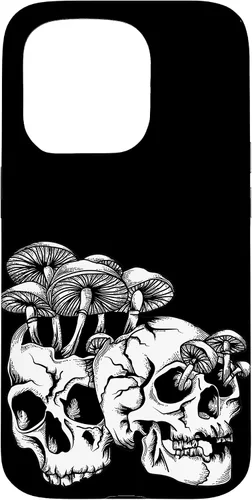 Vista 14 de Skull Goth Gothic Occult Emo Satanic Mushroom Skeleton Case for iPhone 17