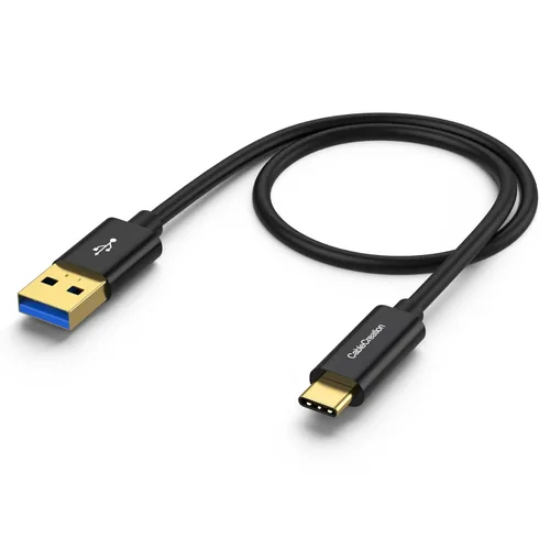 Vista 10 de CableCreation Cable USB C a USB A de 1 pie, USB 3.1 USB 3.2 Gen2 10Gbps USB A a C, cable de datos, Android Auto Cord 3A para USB C, SSD externo