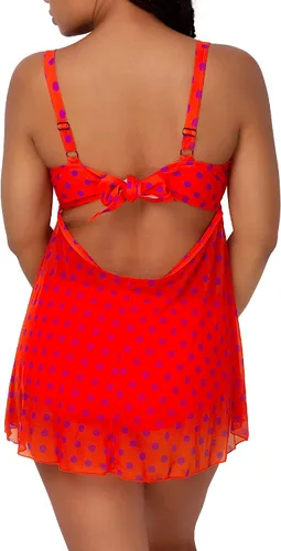 Vista 2 de Smart and Sexy Top de natación con volantes y volantes para mujer SA623