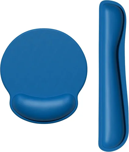 Vista 8 de Reposamuñecas para teclado y alfombrilla para ratón con soporte de muñeca, bonito cojín de espuma viscoelástica para conjunto de teclado y ratón