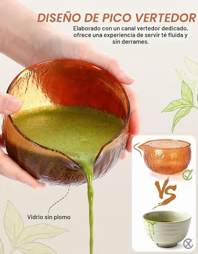 Vista 7 de Juego de batidor de matcha, 7 piezas, el kit de matcha incluye cuenco matcha, batidor y soporte de matcha, cuchara de bambú, cuchara, tamiz y toalla