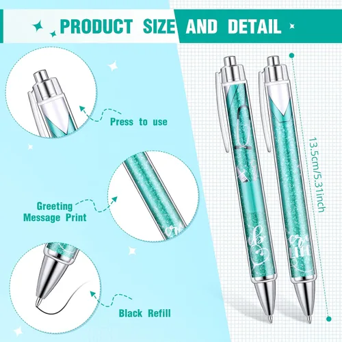 Vista 3 de Jetec Juego de 10 Bolígrafos de Enfermera a Granel Regalo de Navidad CNA Tinta de Apreciación Bolígrafos Divertidos Conjunto Médico Mensaje