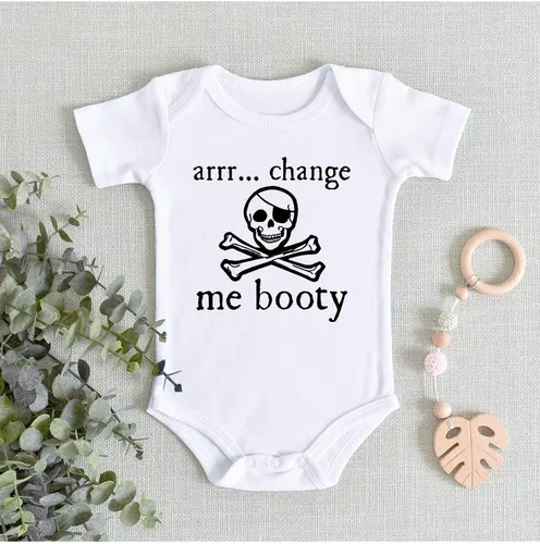 Vista 5 de arrr... change me booty - Mameluco divertido para bebé recién nacido, regalo