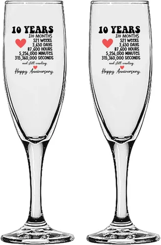 Vista 14 de GIFTS INFINITY® Juego de 2 copas de champán grabadas para boda con corazón de Infinity, copas personalizadas para brindis - Regalo para el Día