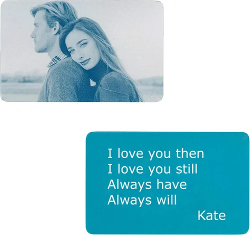Vista 90 de Tarjeta personalizada con foto y/o texto grabado cartera Love Insert Card