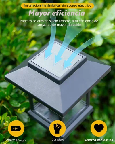 Vista 6 de Albelt - Luces solares para caminos al aire libre, paquete de 8, impermeables, luces de jardín con encendido/apagado automático, iluminación