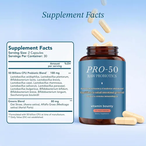 Vista 3 de Vitamina Bounty – Pro 50 Probiotico – 13 Probiotico cepas, 50 Billones de Organismos por Servir